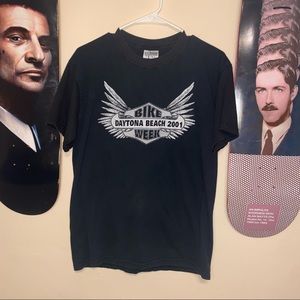 Vintage Y2K Daytona Beach Bike Week Graphic Tee